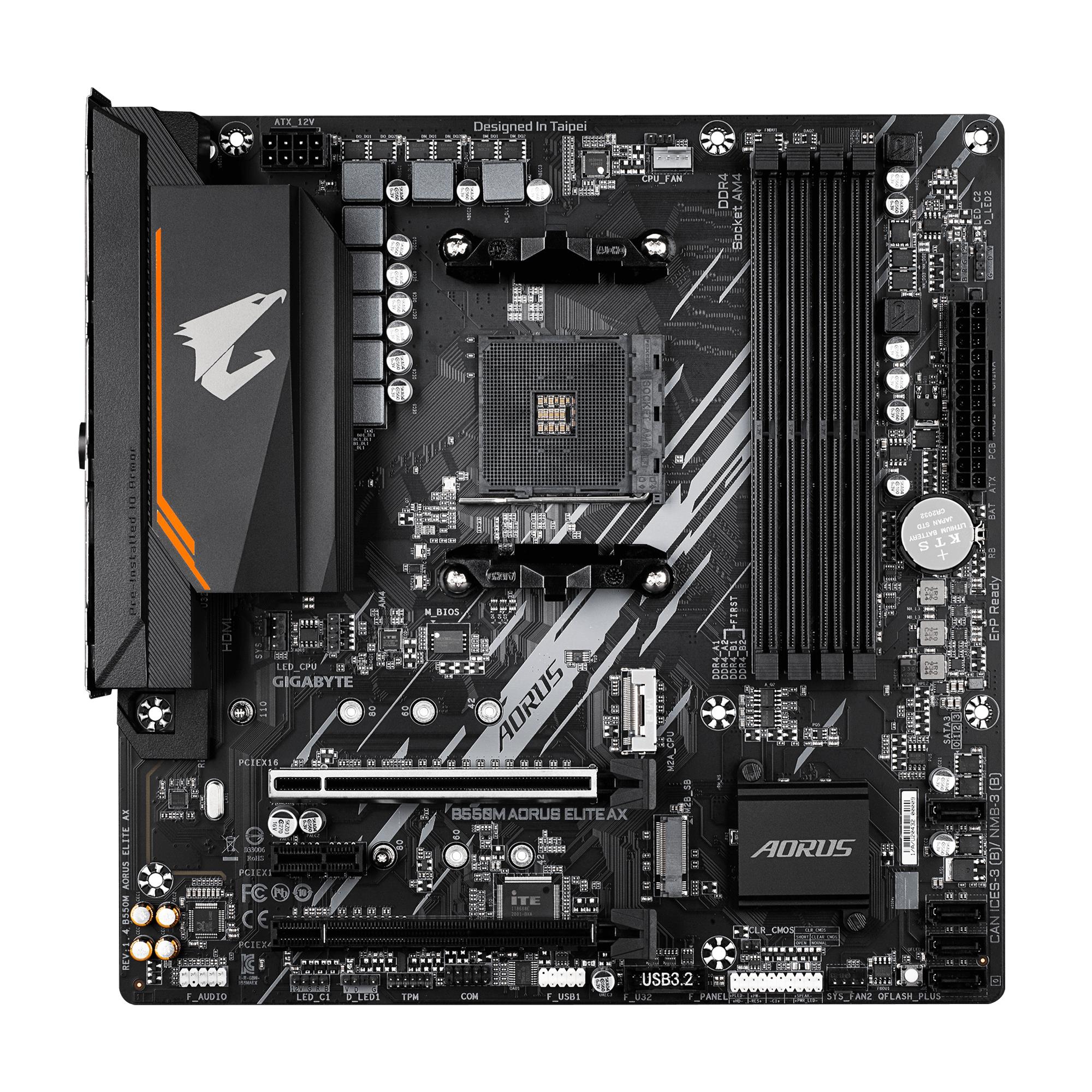 Emaplaat|GIGABYTE|AMD B550|Socket AM4|micro ATX|RAM DDR4-SDRAM|4xSlots|&...