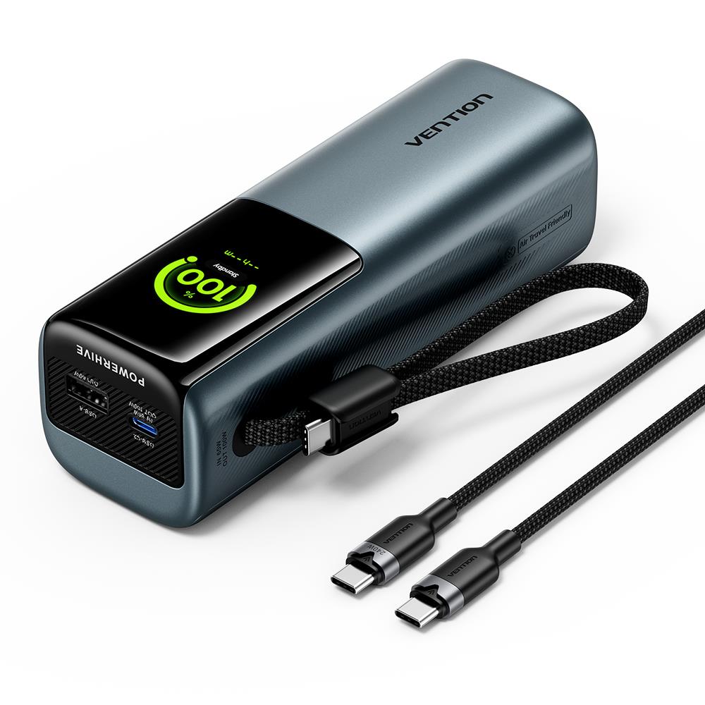 AKUPANK USB 20000MAH 165W/GRAY TFT DISPLAY FKFH0 VENTION