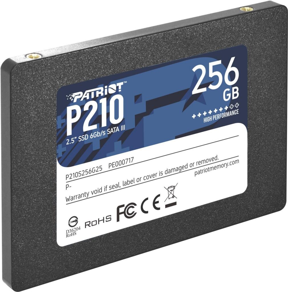 SSD|PATRIOT|P210|256GB|Write speed 400 MBytes/sec|Read speed 500 MBytes/...