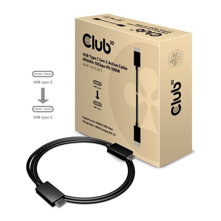 KAABEL USB-C TO USB-C 1M/M/M CAC-1522 CLUB3D